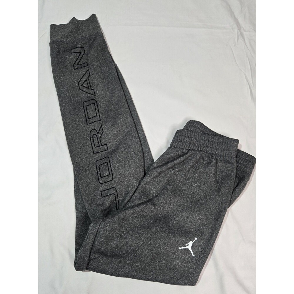 Boys Nike Air Jordan Jogger Sweatpants Gray Youth Medium 10/12 Yrs Jumpman